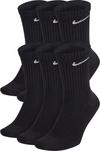 Nike Everyday Cush Crew 6 Pack Socken - black-white