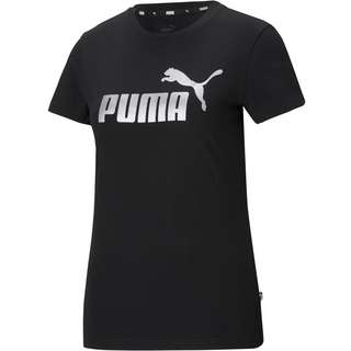 PUMA Essentials Metallic T-Shirt Damen puma black-silver
