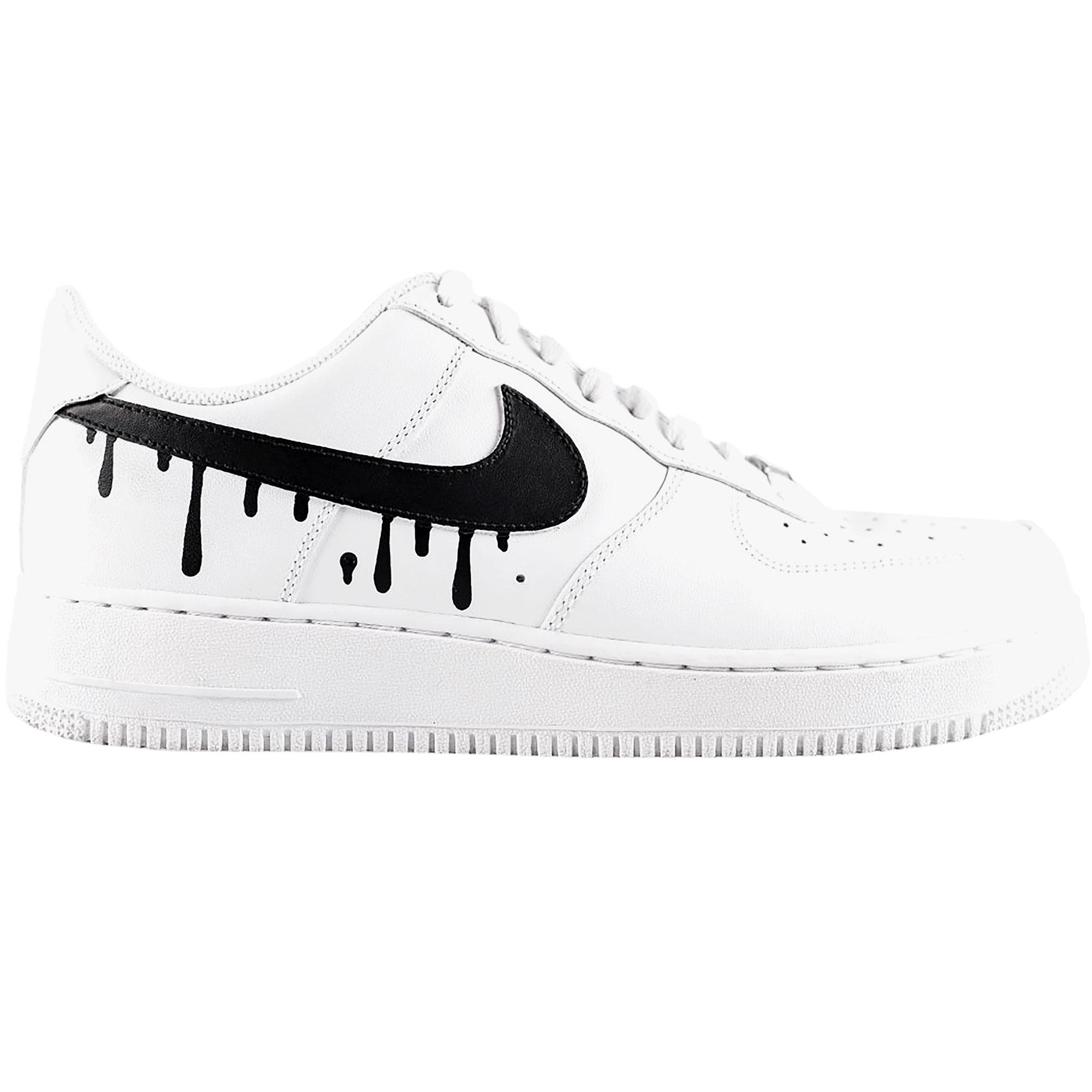 Nike AF1 'Dripping Swoosh' Sneaker weiß 