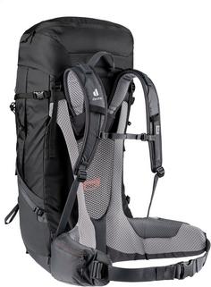 Rückansicht von Deuter Futura Air Trek 60 + 10 Trekkingrucksack Herren black-graphite