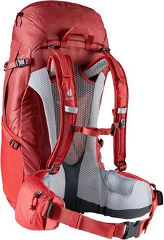 Rückansicht von Deuter Futura Pro 34 SL Wanderrucksack Damen redwood-lava