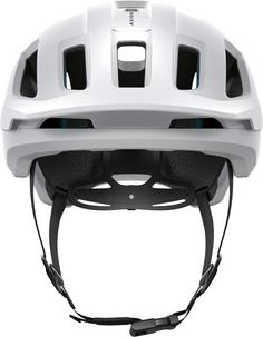 Rückansicht von POC Axion SPIN Fahrradhelm matt white