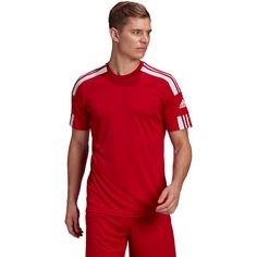 Rückansicht von adidas Squad 21 Funktionsshirt Herren team power red-white