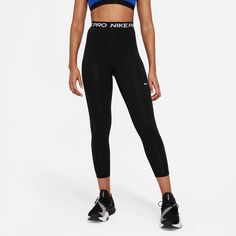 Rückansicht von Nike PRO 365 7/8-Tights Damen black-white