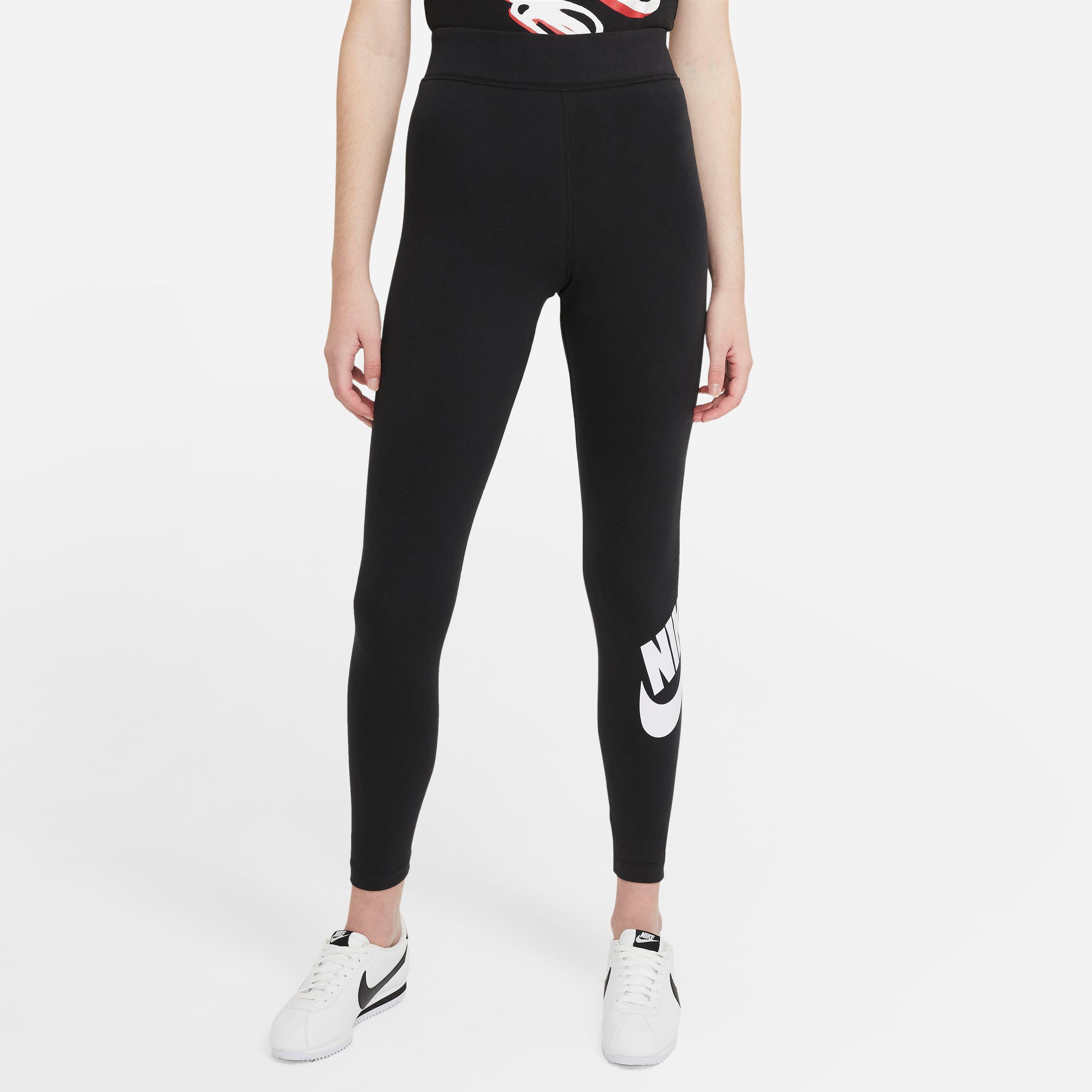 Nike NSW Essential Leggings Damen black white im Online Shop von SportScheck kaufen