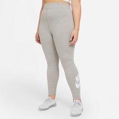 Rückansicht von Nike Sportswear Essential Leggings Damen dk grey heather-white
