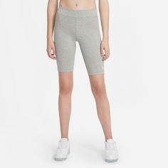 Rückansicht von Nike NSW Essential Tights Damen dk grey heather-white