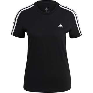 adidas LOUNGEWEAR Essentials 3-Streifen T-Shirt Damen black-white