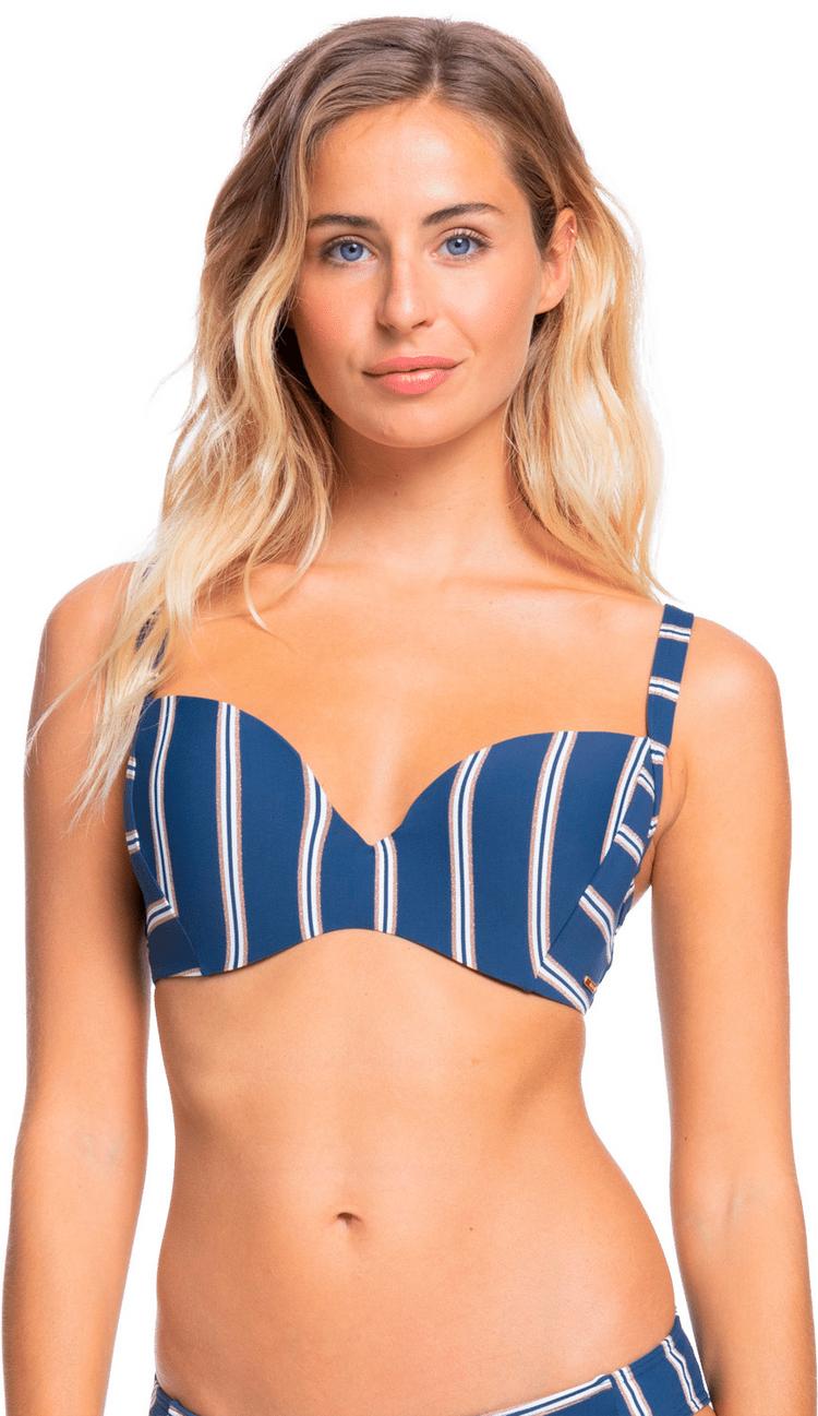 Roxy Roxy Moonlight Splash Bikini Oberteil Damen - mood indigo will stripes lurex - 0 | SportScheck