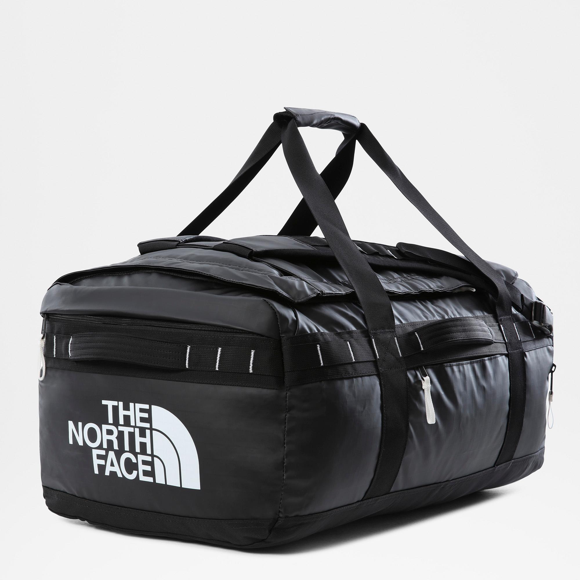 The North Face Base Camp Voyager Duffel 62 L Reiserucksack black white im Online Shop von SportScheck kaufen