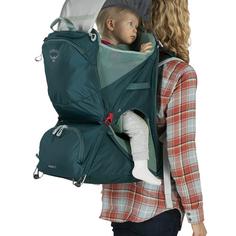 Rückansicht von Osprey Poco LT Child Carrier Kraxe deep teal