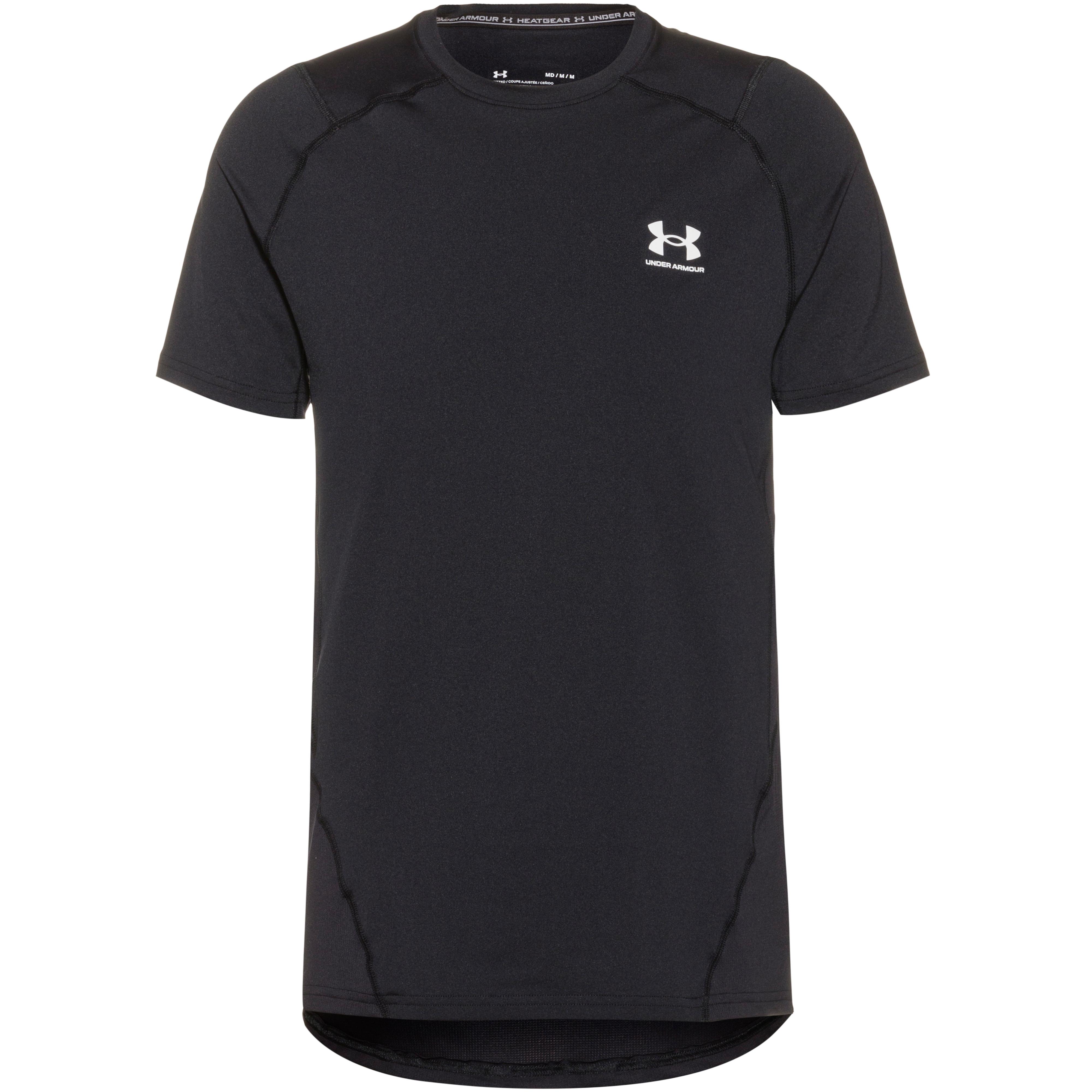 Under Armour HeatGear® Armour T-Shirt Herren - Weiß/Schwarz