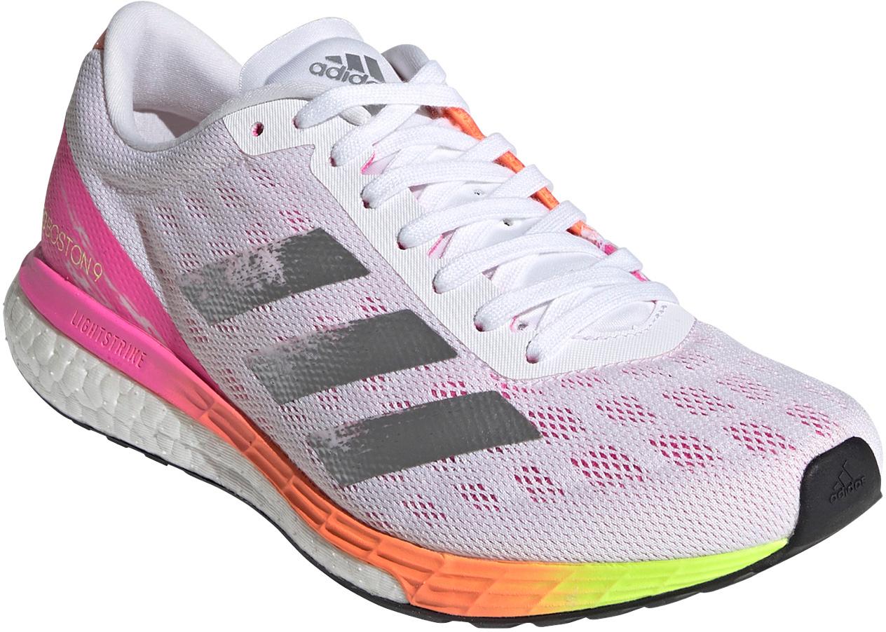 Adidas ADIZERO BOSTON 9 Laufschuhe Damen ftwr white silver met screaming pink im Online Shop von SportScheck kaufen