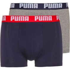 PUMA Basic Boxershorts Herren blau-grey melange