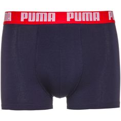 Rückansicht von PUMA Basic Boxershorts Herren blau-grey melange