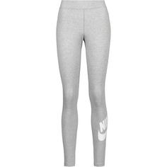 Nike NSW Essential Leggings Damen dk grey heather-white