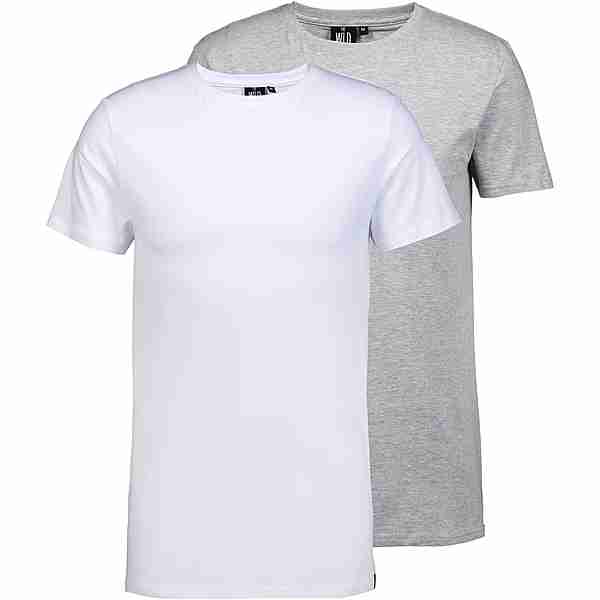 WLD Shirt Doppelpack Herren grey melange and white