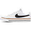 Nike COURT LEGACY Sneaker Kinder - white-black-desert ochre-gum light brown