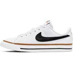 Nike COURT LEGACY Sneaker Kinder white-black-desert ochre-gum light brown