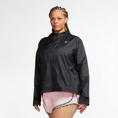 Rückansicht von Nike Laufjacke Damen black-reflective silv