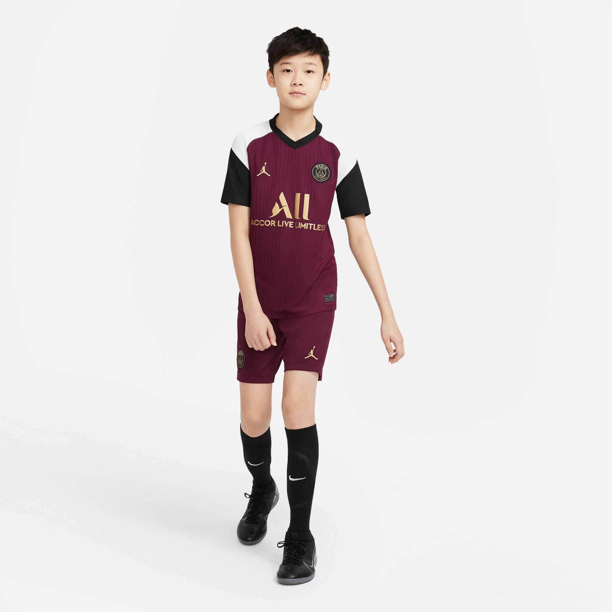 Nike Paris Saint Germain Jordan 20 21 3rd Trikot Kinder Bordeaux Truly Gold Im Online Shop Von Sportscheck Kaufen