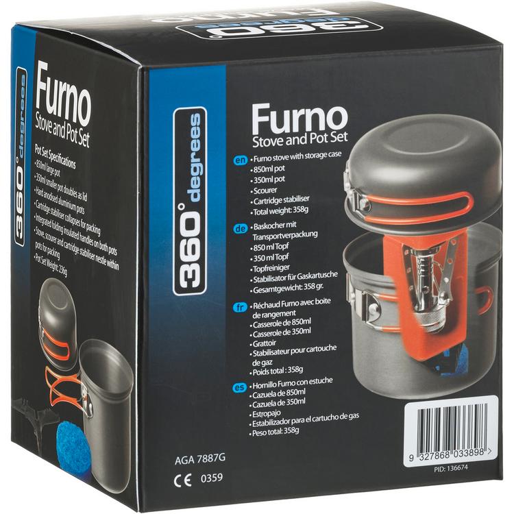360&deg; degrees 360&deg; degrees 360&deg; Furno Stove + Pot Set Campingkocher - grey - 0 | SportScheck