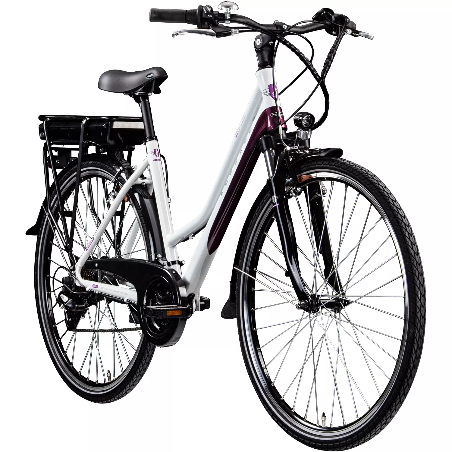 Zundapp Z802 Damen 700c E Bike Trekking E Bike Damen Weiss Lila Im Online Shop Von Sportscheck Kaufen