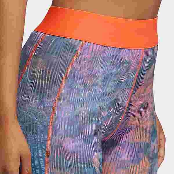 adidas Techfit Mid-Rise Floral Tight Tights Damen Wild Teal / Multicolor / Black