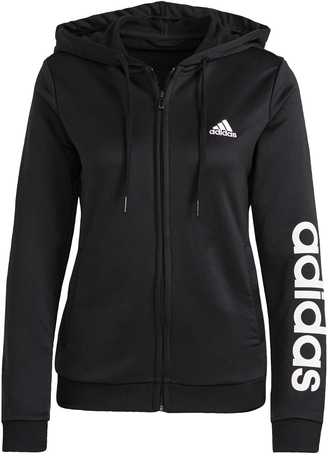 Adidas Essentials Logo French Terry SportScheck von Shop Damen Online im Trainingsanzug kaufen black-white