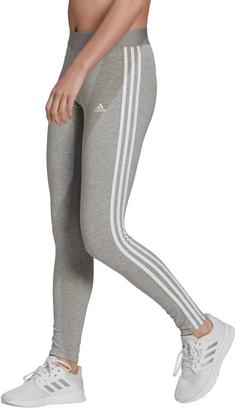 Rückansicht von adidas LOUNGEWEAR Essentials 3-Streifen Leggings Damen medium grey heather-white