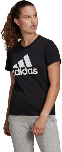 Rückansicht von adidas Loungewear Essentials Logo T-Shirt Damen black-white