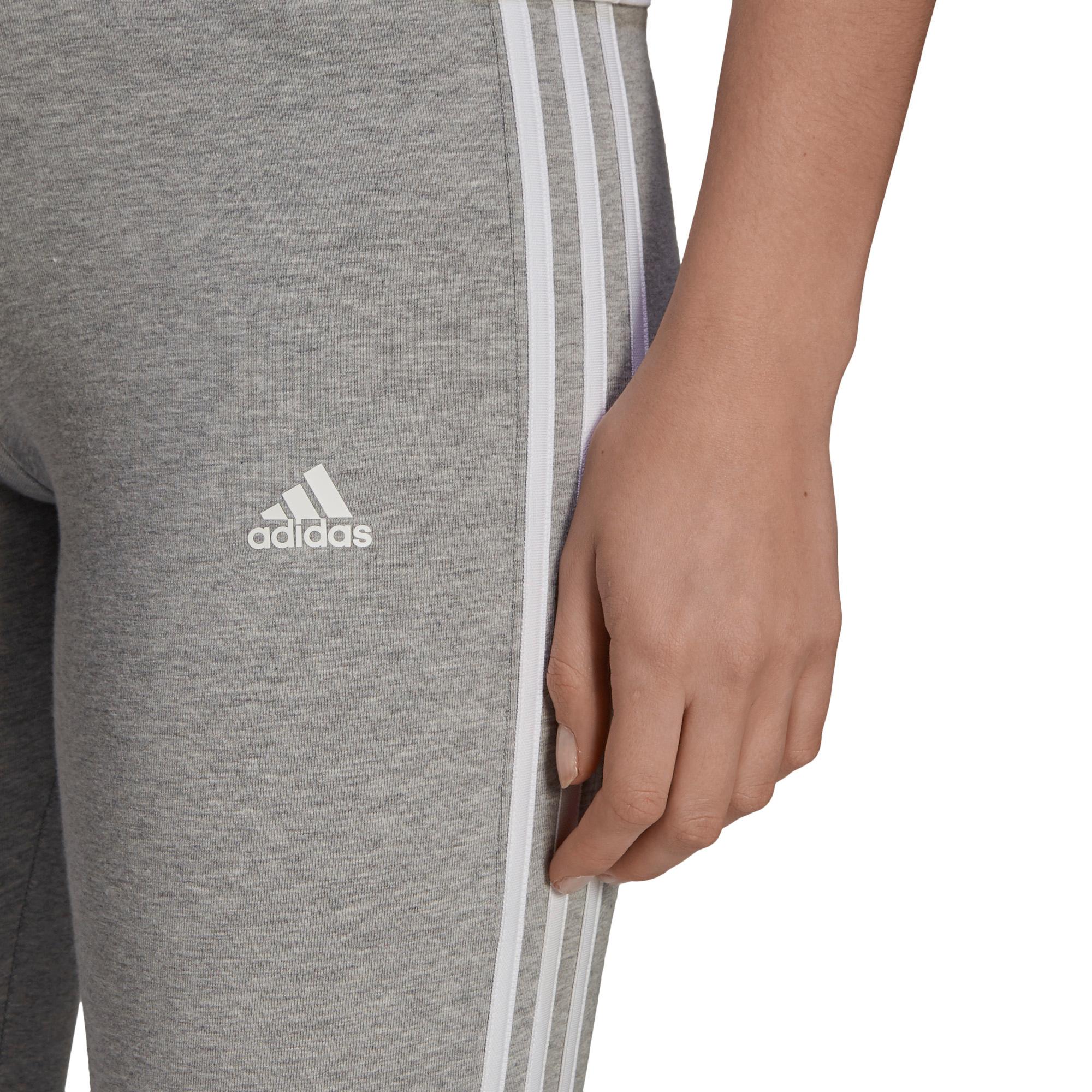 Adidas LOUNGEWEAR Essentials 3-Streifen Leggings Damen medium grey  heather-white im Online Shop von SportScheck kaufen