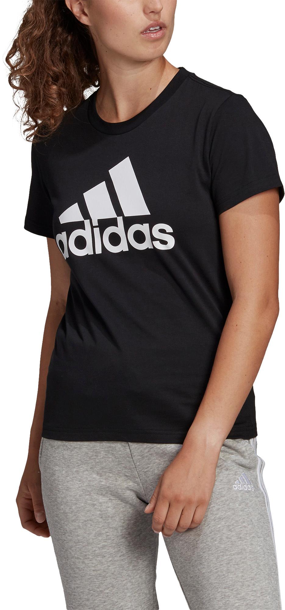 Arruinado Abundante ceja Adidas Loungewear Essentials Logo T-Shirt Damen black-white im Online Shop  von SportScheck kaufen