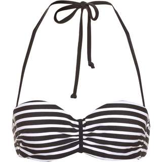 VENICE BEACH Bikini Oberteil Damen schwarz-weiß gestreift