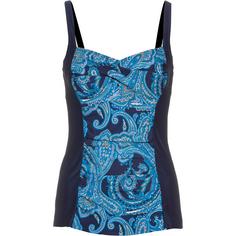 Lascana Tankini Oberteil Damen paisleydruck navy