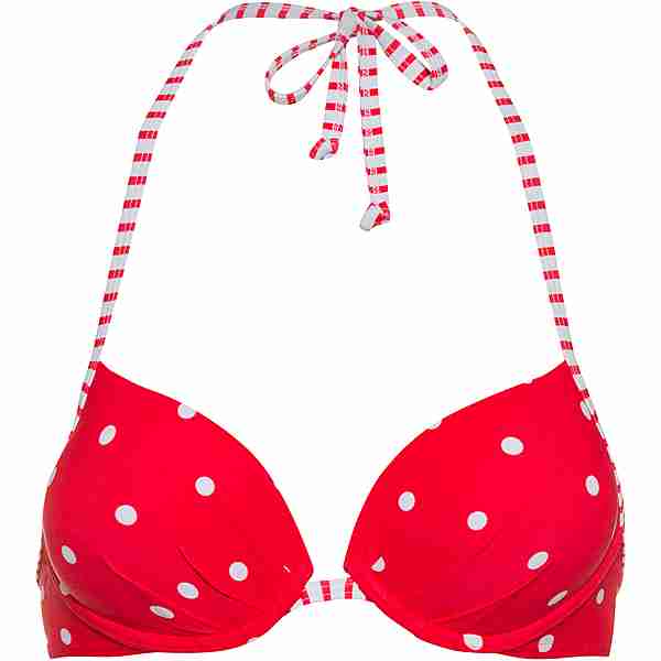 S.OLIVER Bikini Oberteil Damen rot-weiß gepunktet