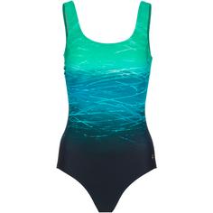 Lascana Batik Badeanzug Damen black-green