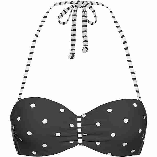 S.OLIVER Bikini Oberteil Damen schwarz-weiß gepunktet