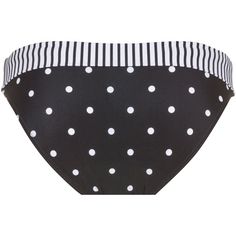 Rückansicht von S.OLIVER Bikini Hose Damen schwarz-weiß gepunktet