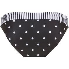 Rückansicht von S.OLIVER Bikini Hose Damen schwarz-weiß gepunktet