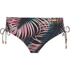 Lascana Bikini Hose Damen palmendruck schwarz