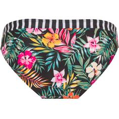 Rückansicht von VENICE BEACH Bikini Hose Damen blumendruck schwarz