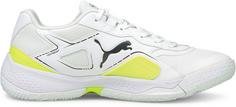 Rückansicht von PUMA Solarstrike Hallenschuhe Herren puma white-blk-yellow alert