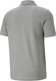 Rückansicht von PUMA ESSENTIALS PIQUE Poloshirt Herren medium gray heather