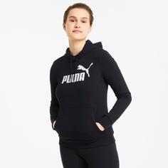 Rückansicht von PUMA Essential Logo Hoodie Damen black