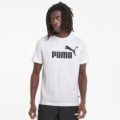 Rückansicht von PUMA ESSENTIALS LOGO T-Shirt Herren puma white