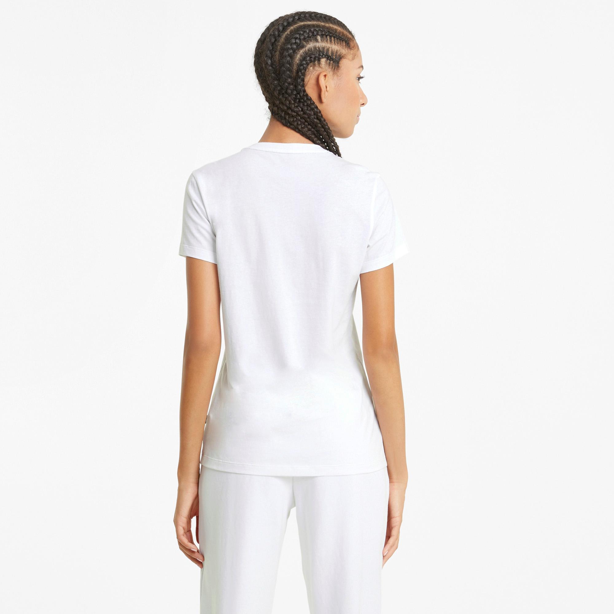 Shop PUMA white Logo Essential kaufen Online T-Shirt Damen von im SportScheck
