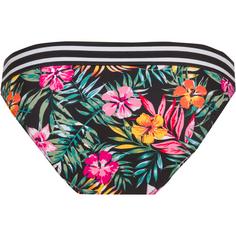 Rückansicht von VENICE BEACH Bikini Hose Damen blumendruck schwarz