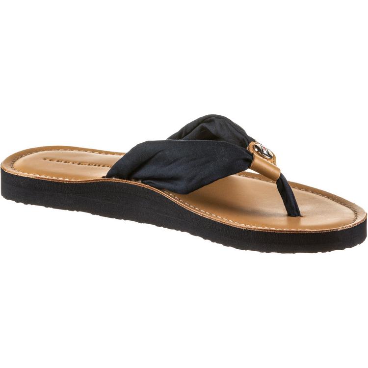 Tommy Hilfiger Tommy Hilfiger LEATHER FOOTBED Zehentrenner Damen - desert sky - 0 | SportScheck