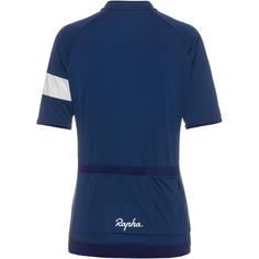 Rückansicht von Rapha Core Jersey Fahrradtrikot Damen medieval blue-white alyssum